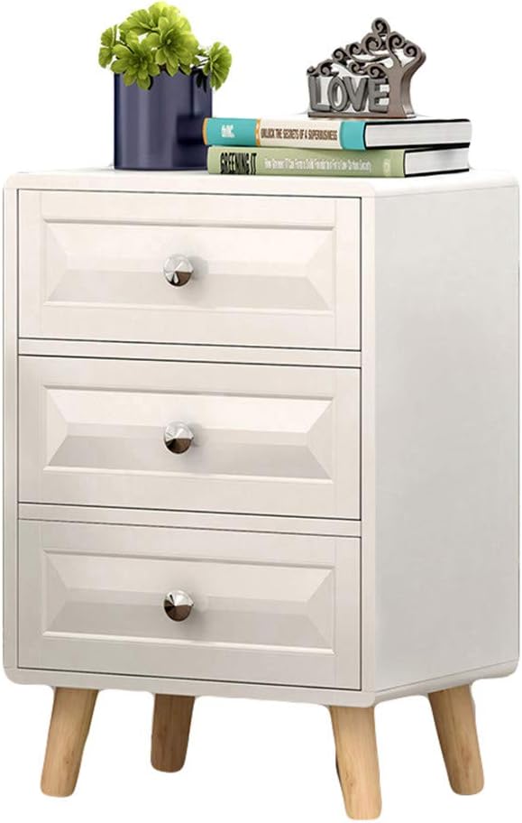 Bedside Table With Drawer Shelf Side Storage Unit Bedroom