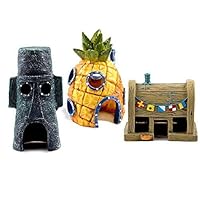 JAMOR Spongebob 3 Piece Collection Pineapple House Octopus House Krusty Krab (3)