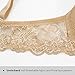 Wingslove Women's Push Up Bra Floral Lace Padded Underwire Bra Demi Plunge(Nude,34B)