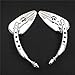 HTTMT MT383B-CD Chrome Skull Side Mirrors Compatible with 1984 and up Harley Davidson Touring Street Glide Road Glide Special Electra Glide Ultra Classic Ultra Limited