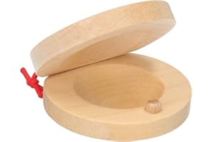 Pair of Castanets Wooden Castanet Finger Clappers Musical Instrument