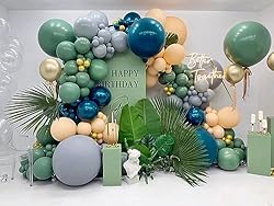 KALOR 18 Inch Bean Green Balloons, 10 Pcs Matte