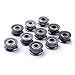 Atoplee 20pcs 4 * 13 * 7mm Metal Sealed Guide Wire Line Track 4 X 13 X 7mm Deep U Groove Pulley Rail Ball Bearing U624ZZ4