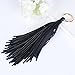 ZOONAI Women Leather Tassel Keychain Car Keyring Holder Bag Wallet Purse Decorations