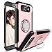 DONWELL Galaxy J3 2017 Business Style Hybrid Shockproof Protective Phone Case Cover with Built-in Ring Grip Stand Holder for Samsung Galaxy J3 Emerge/Express Prime 2 / Amp Prime 2 (Rose Gold)
