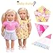 Doll Clothes for 18 Inch Dolls - AmyHomie 7 Outfit for My Life Doll, Our Generation, Journey Girl Dolls Accessories - Girls Toy