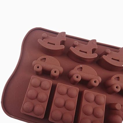 Amazon Com Bear Car Trojan Chocolate Cake Mold Vicole Baby Shower