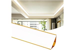 DGLILUAN 6 Pack 3.2ft LED Channel Aluminum Crown Moulding LED Diffuser Track for Ceiling Indirect Lighting, Top Corner Aluminum Strip for Ceiling Lighting Cornice Coving Decor (Gold)