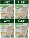 Curad Non-Stick Pads for Sensitive Skin, 8 x 3 in, 8 Count (Pack of 4)