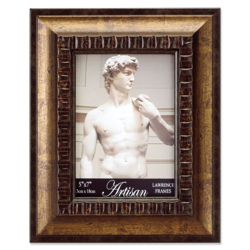 Lawrence Frames Carved Roman Bronze 5x7 Picture Frame