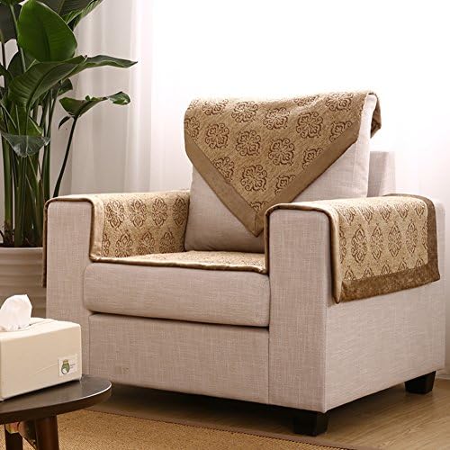 European Chenille Sofa Cushions/Winter Living Room Cushion/Fabric Anti-slip Cushion/Sofa Towel/Backrest Towel/Arm Towel-A 70x70cm(28x28inch)