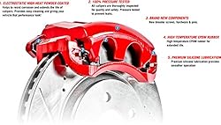 Power Stop Front S4758 Pair of High-Temp Red Powder