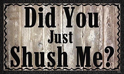 Shushed Wall Decor Distressed Rustic Primitive Hard Wood Sign Plaque