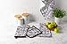 DII Cotton Dish Towel Set Damask Print, 18x28, Black, 2 Count