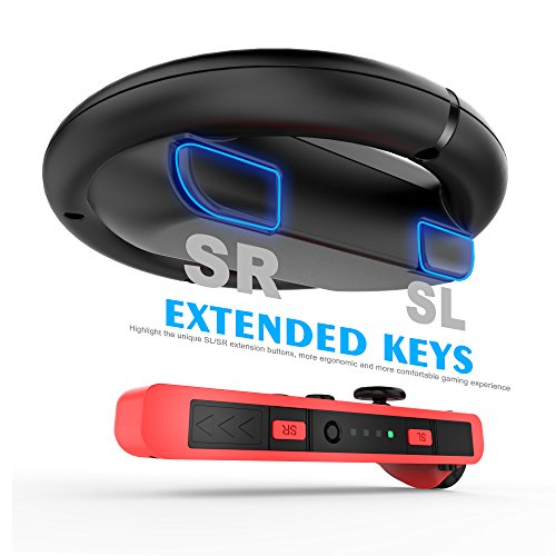 GameWill-Joy-Con-Wheel-For-Nintendo-controllernot-included-Nintendo-controller-Black-Set-of-2