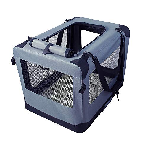 JESPET Soft Dog Crates Kennel for Pets, 3 Door Soft Sided Folding