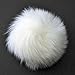 Natural Fox Fur Pom Pom balls by pc, Approx. 4