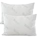 Essence of Bamboo Derived Rayon Gel Fiber Pillows - Down Alternative, Hypoallergenic .9 Micro Denier Filled Pillows with Bamboo Derived Rayon/Poly Cover (Queen 2-Pack, Extra Soft) Crafted in The USA