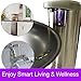 Automatic Soap Dispenser - SMART EMMY - Stainless Steel Touchless Pump for Bathroom and Kitchen Sink Coutnertop - Kids Hand Sanitizer and Antibacterial Essential - Dishwashing, Olive Oil, and Lotion.