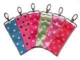 Polka Dot Lip Balm/Chapstick Holder with Clip - Pack of 6 Fun Vibrant Colors