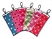 Polka Dot Lip Balm/Chapstick Holder with Clip - Pack of 6 Fun Vibrant Colors