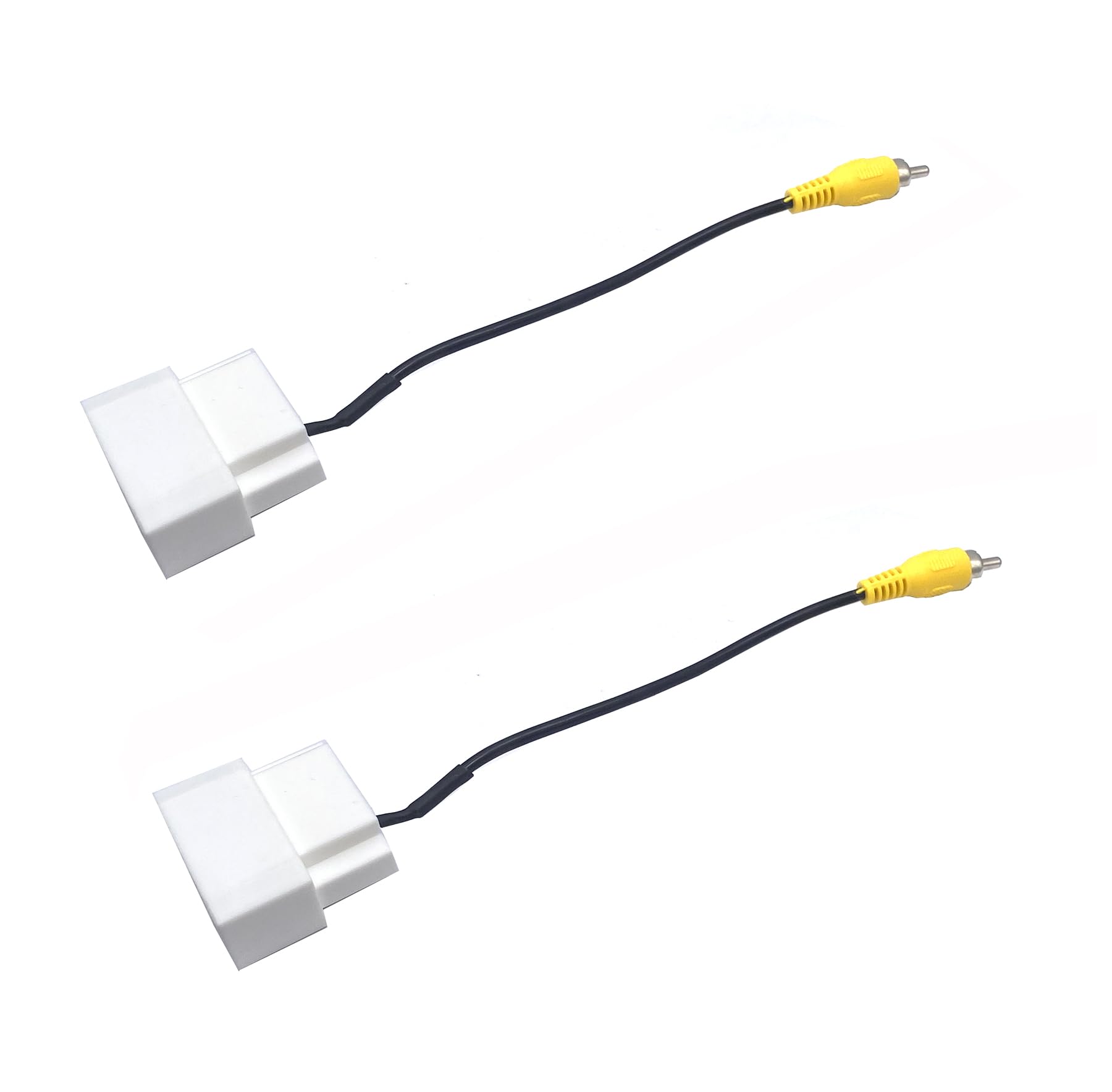 Photo 1 of 2 Packs 7.87 Inch Stereo Backup Reverse Camera Wiring Harness with RCA Male Plug Compatible with Chrysler Dodge VW Jeep Vehicles 2008-2020