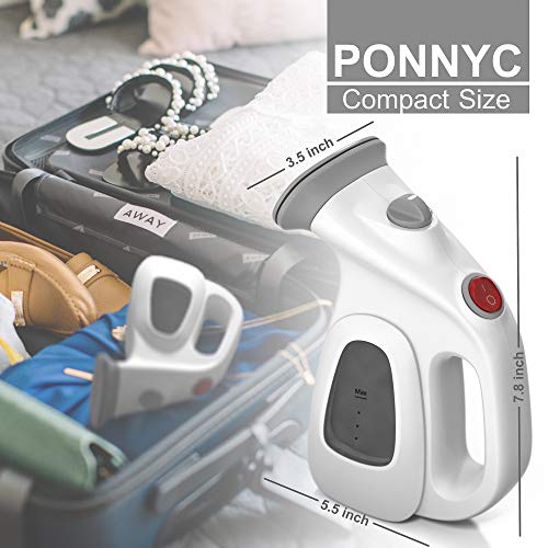 Ponnyc Clothes Steamer - Portable Garment Steamer for Clothes - Handheld Mini Fabric Steamer - Compact Hand Iron Steamer - Anti-Spill Steamer for Travelling & Home - Safe & Handy Travel Steamer - Thumbnail 5