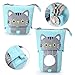 BTSKY Cute Carton Pen Pencil Case- Canvas Pencil Holder Pen Organizer Zipper Stationery Pouch Bag for Students Boys and Girls (Blue)