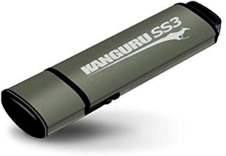 Kanguru SS3 - 64GB USB Flash Drive - Physical Write Protect Switch - SuperSpeed USB 3.0 - Portable, Light grey
