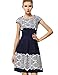 Yacun Women's Printed Casual Fit and Flare Dress for Party