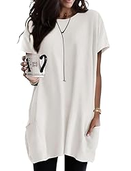 Poetsky Womens Long Maternity Tshirts Loose Fit