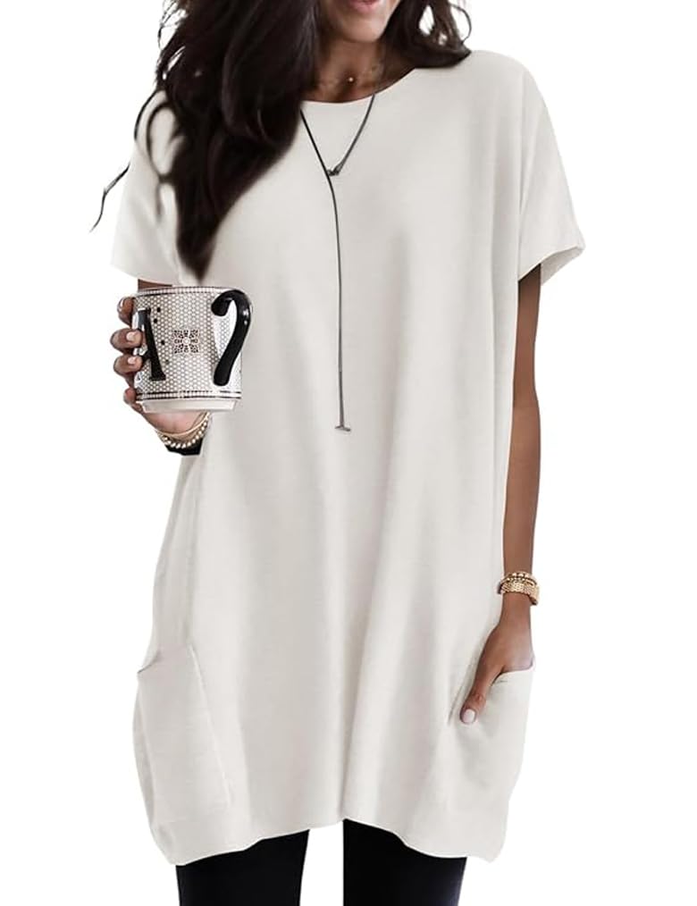 Poetsky Womens Long Maternity Tshirts Loose Fit