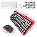 i-Star Wireless Keyboard and Mouse Combo - Portable Ultralight Novel Round Compact 85 Key with 2.4G USB Nano Receiver Auto-Link PC Desktop Computer Laptop Mac Tablet for Office Work Game Play