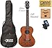 Luna Mahogany Tattoo Concert Ukulele LEFTY w/Strings,Tuner & CP, UKE TC MAH L COMP