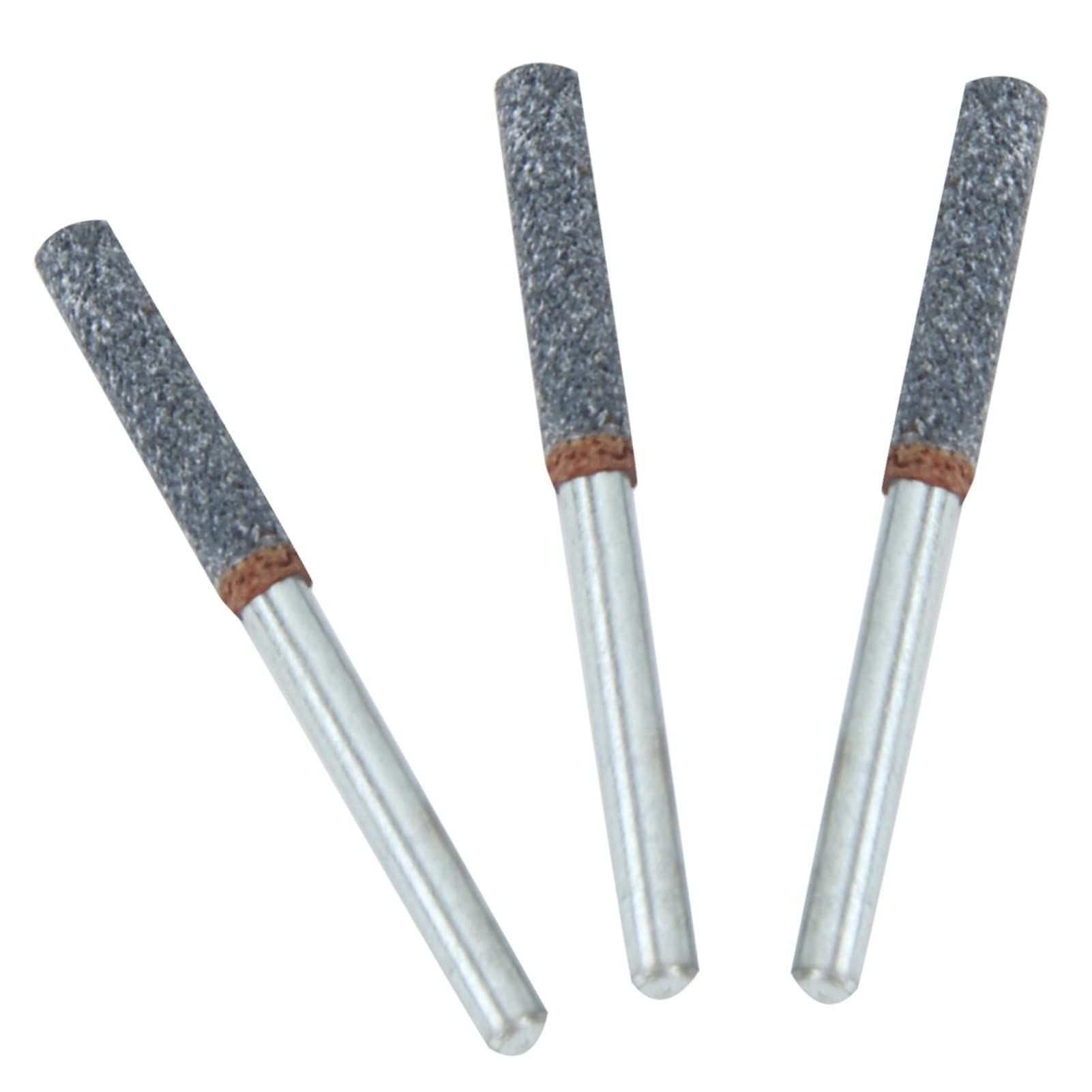 AUNMAS Grinding Stone Set, 3Pcs 4mm 5/32in Diamond Chainsaw Sharpener Burr Stone File Sharpening Tool for Rotating