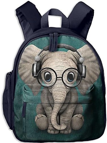 Toddler Kid Baby Elephant DJ Bookbag Personalized Preschool Shoulders Bag For Boys Girls