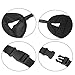 Foot Rest - Portable Travel Footrest for Airplane Ergonomic Adjustable Height Foot Hammock Cushion to Relieve Knee Pain Flight Under Desk for Car Home Office Foldable Footstool with Sleep Mask (Black)