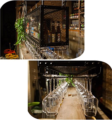 Loft Wall Shelf Metal Iron Grid Ceiling Rack Storage Wine Racks