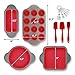 Boxiki Kitchen 13-Piece Non-Stick Silicone Bakeware Set with Cake Pan, Brownie Pan, Loaf Pan, Muffin Mold, Spatulas, Brush, and Measuring Spoons - Oven, Freezer and Dishwasher Safe