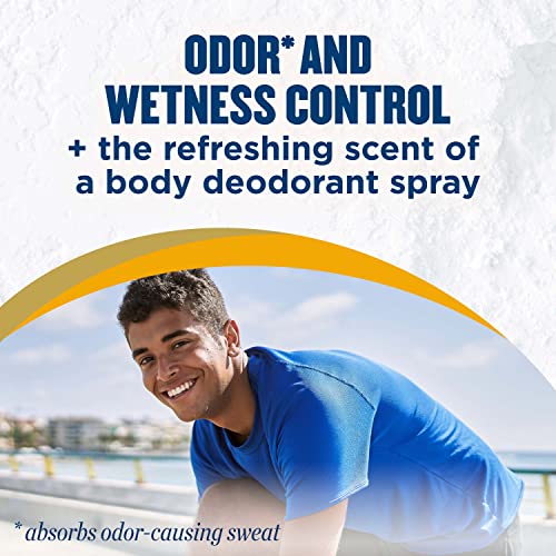 Gold Bond Ultimate Men's Essentials Body Powder Spray 7 oz. Recharge Scent Odor + Wetness