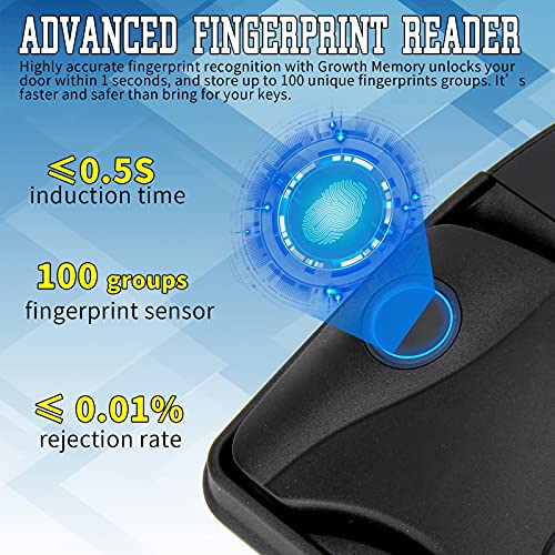 OPL5 RV Keyless Entry Door Lock with Fingerprint Handle Waterproof Lock Latch Handle Latch with