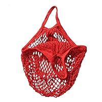 Dreamyth Shopping Bag Mesh Durable Market Shopping Tote Grocery Bags (Red)