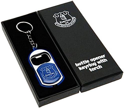 Everton FC Official Torch Light Football/Soccer Crest Bottle Opener Keyring