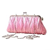 Sannysis New Fashion Women Brilliant Small Purse Hasp Wallets Mini Evening Bag (Pink)