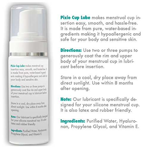 Easiest and Best Way to Insert Your Diva Cup - An Absolute Must For New Menstrual Cup Users - A Water Based and Natural Lubricant (5 Full Ounces)
