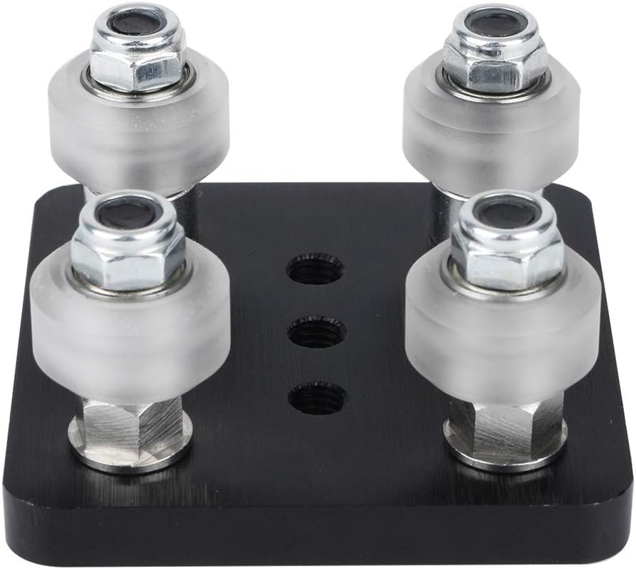 Aluminum Alloy Wheel Plate Screws Gantry Set Mini V Gantry Set V Gantry Plate for 3D Printer V-Slot Mini V Linear Drive System(with White Wheels)