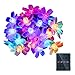LOENDE Fairy Blossom Solar String Lights, 23FT 50 LED 8 Mode Solar Powered Outdoor Waterproof Flower Lights for Patio, Garden, Bedroom, Tree, Wreath, Holiday, Party, New Year Decorations(Multi Color)
