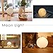 Moon Light - 3D Printing Moon - Stepless Dimmable - Moon Lamp Shade - Warm and White Touch Control Brightness with USB Charging - Moon Decor - Lunar Night Light (Color Warm)