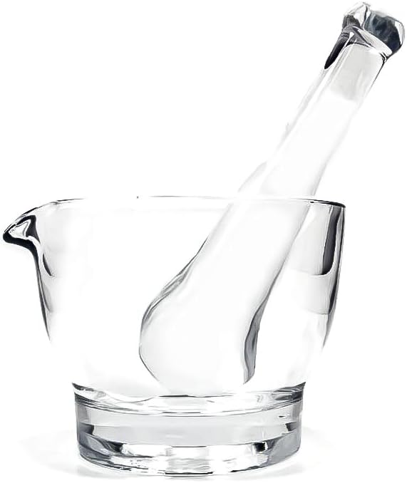 16oz Glass Mortar and Pestle Set by Capsuline BigaMart