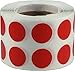 Red Color Coding Labels for Organizing Inventory 0.50 Inch Round Circle Dots 1,000 Total Adhesive Stickers On A Roll